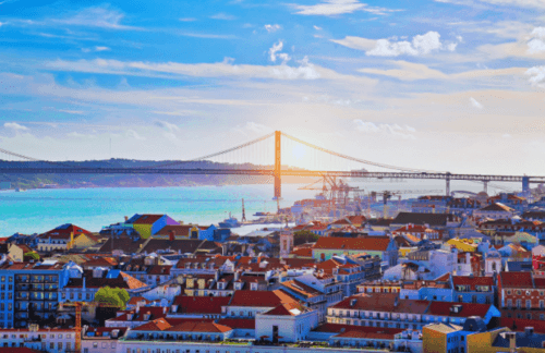 Lisbon aerial view